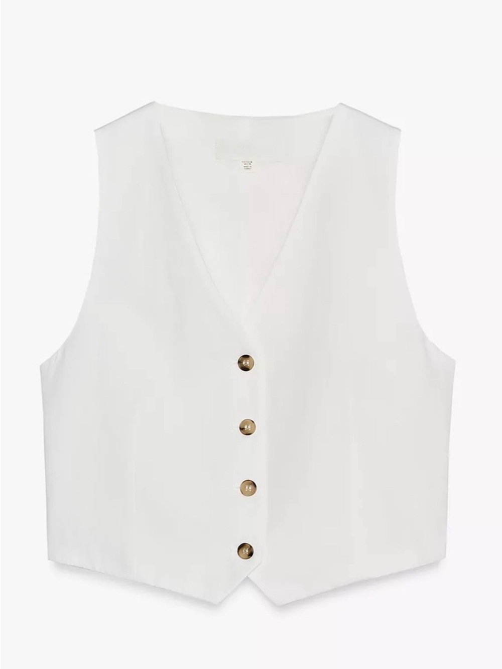 Zara Ecru Back Cut Out Vest Size Medium